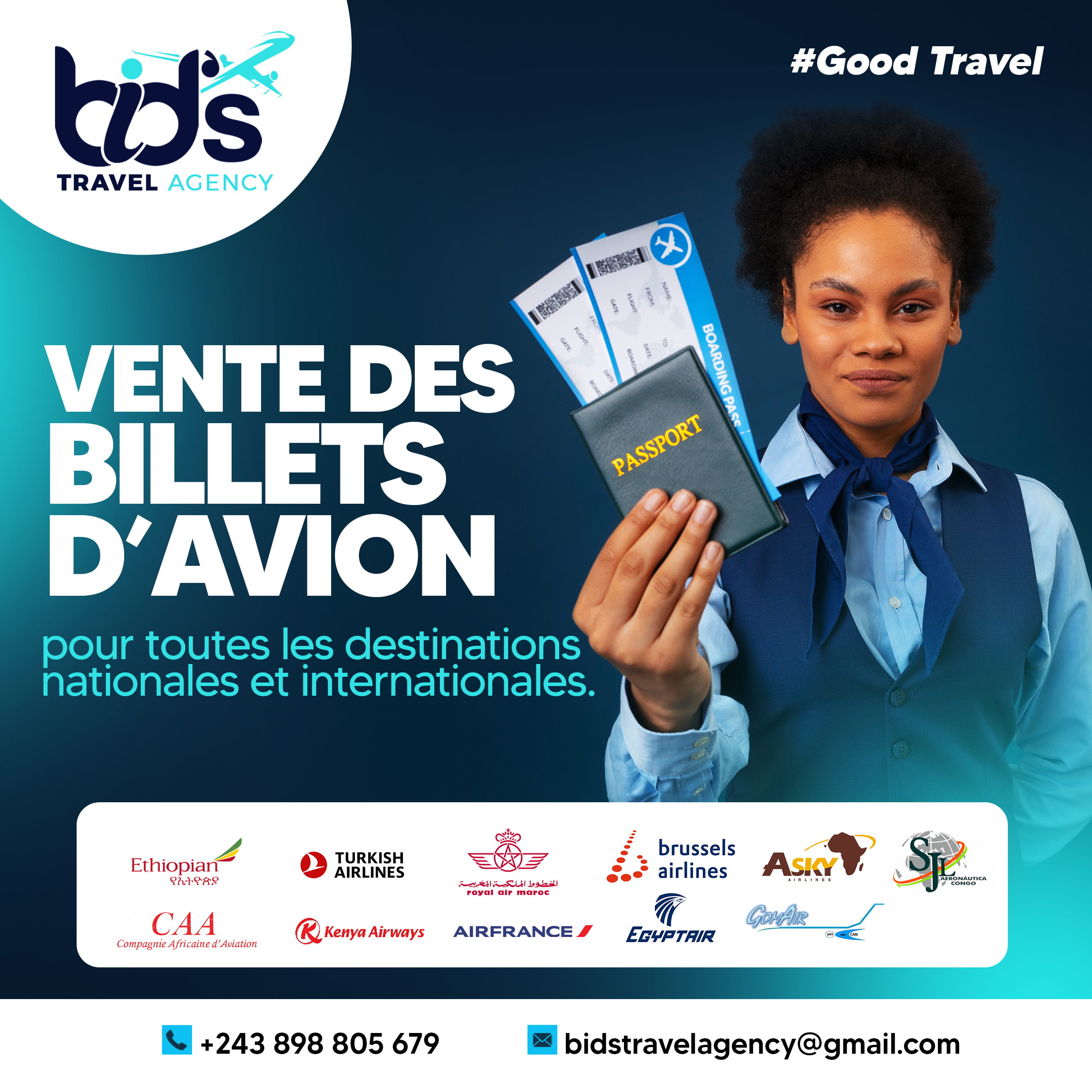 Vente de billets d'avion